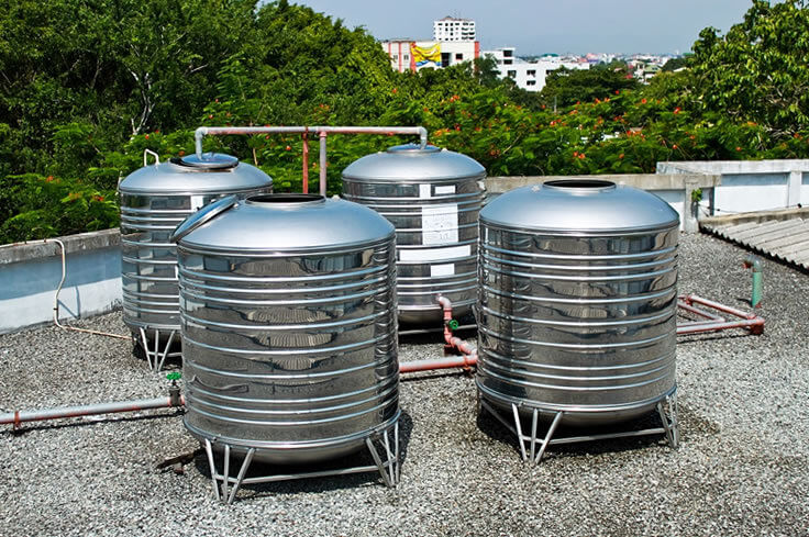 Installation of Stainless Steel Tanks Under Direct Sunlight