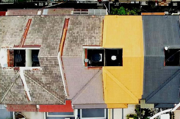 Water Tank Installed on Malaysian Terrace House Roof